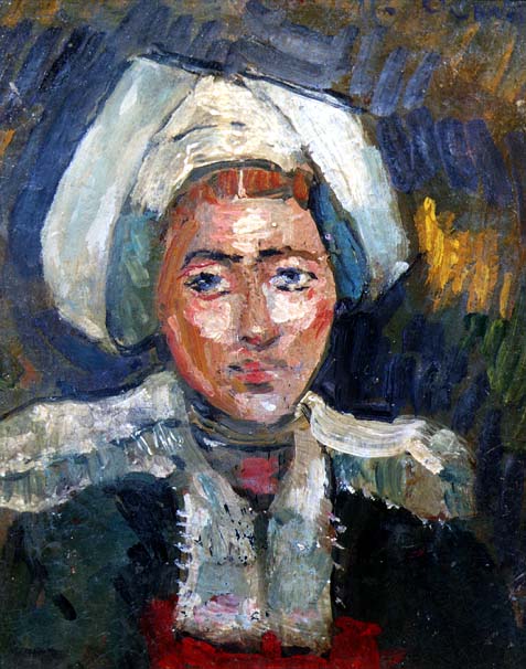 Head of a Breton Woman (oil on panel)  de Roderic O'Conor