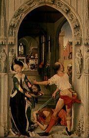 Johannes altar, right panel: The decapitation of t