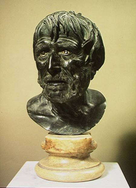 Head of Seneca (c.4 BC-65 AD) de Roman