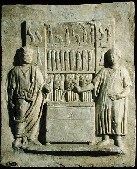 Relief depicting a cutlery shop de Roman