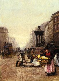 Flower seller in London (in the street's beach)