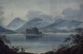 View across Loch Awe, Argyllshire, to Kilchurn Castle and the Mountains beyond