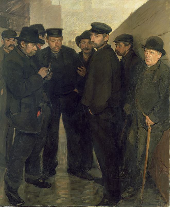 The Unemployed, c.1908-9 (oil on canvas) de Rudolf Jacob Zoller