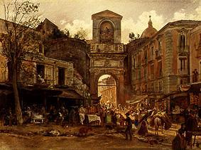 Porta Capuana in Naples de Rudolf von Alt
