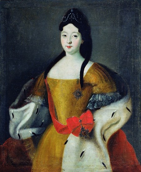 Portrait of Tsarevna Anna Petrovna, 1740s de Russian School