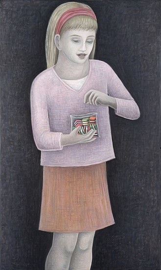 Young Girl with Sweets, 2007 (oil on canvas)  de Ruth  Addinall