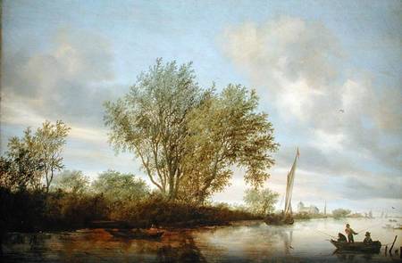 River Landscape de Salomon van Ruysdael