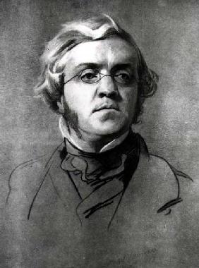 William Makepeace Thackeray (1811-63)  (b&w photo)