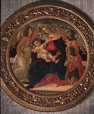 Madonna and Child with Angels and St. John de Sandro Botticelli
