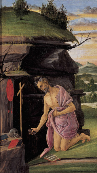 Botticelli / St. Jerome in the desert de Sandro Botticelli