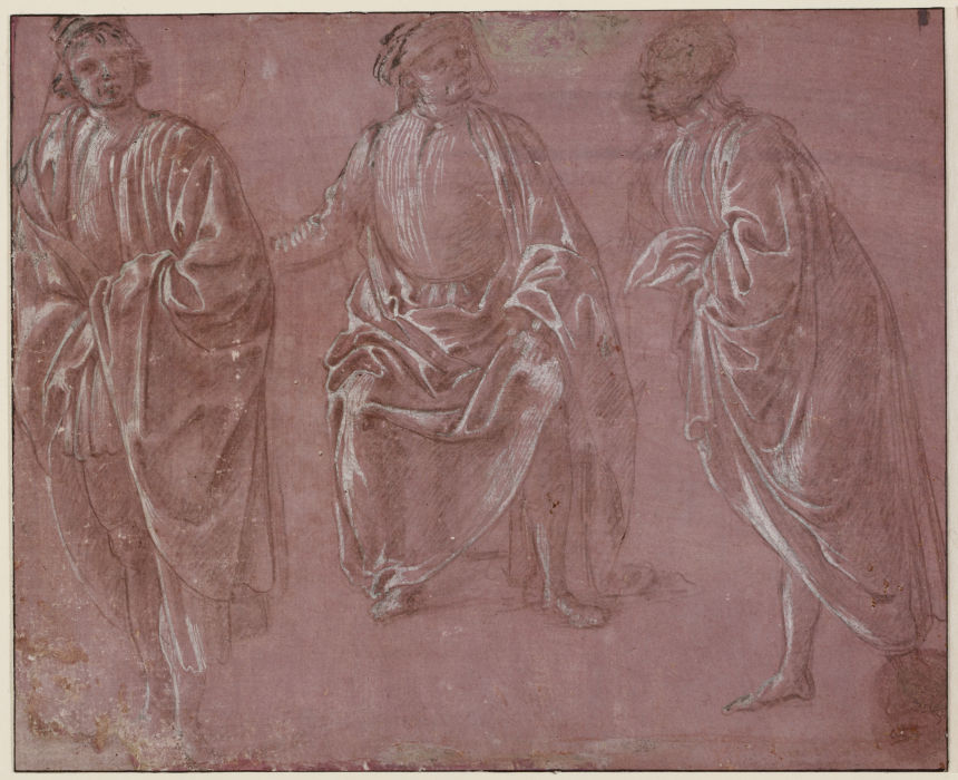Three garbed figures de Sandro Botticelli