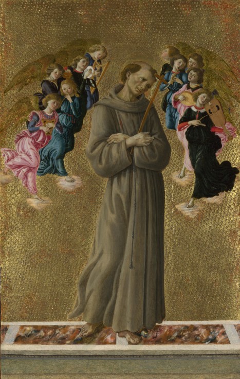 Saint Francis of Assisi with Angels de Sandro Botticelli
