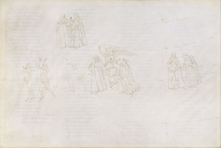 Illustration to the Divine Comedy by Dante Alighieri (Purgatorio 17) de Sandro Botticelli
