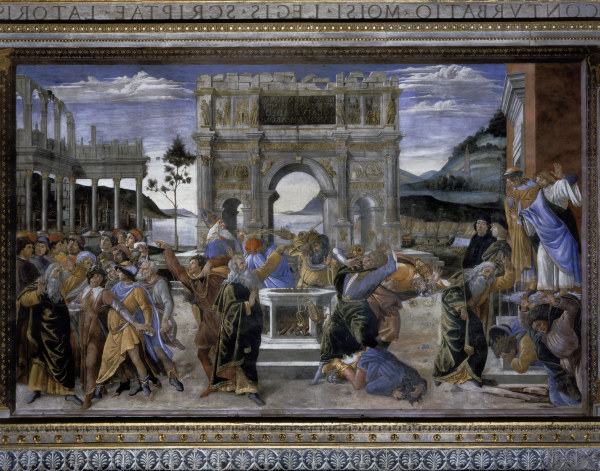 S.Botticelli, Bestrafung der Rotte Korah de Sandro Botticelli