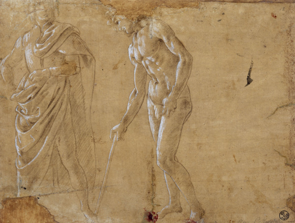 S.Botticelli, Zwei Figurenstudien de Sandro Botticelli