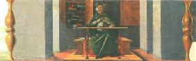 The sacred Augustinus in his cell (Predella of the