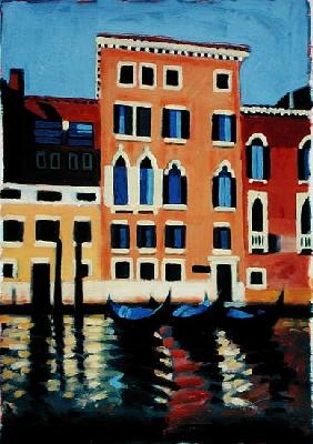 Canal Grande II (oil on card) 