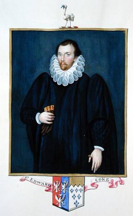 Portrait of Edward Coke (1552-1634) from 'Memoirs of the Court of Queen Elizabeth' de Sarah Countess of Essex