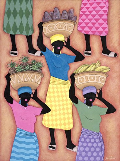 Market Day, 2002 (acrylic on canvas)  de Sarah  Porter