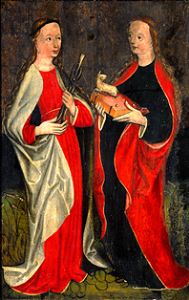 Ala de Apolonia y Agnes de Schlesischer Maler aus Löwenberg