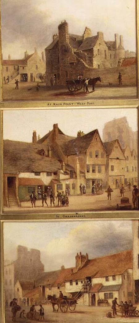 Edinburgh: Nine Views of the Old Town, At Main Point West Port, In Grass Market, In Pleasance de Scottish school