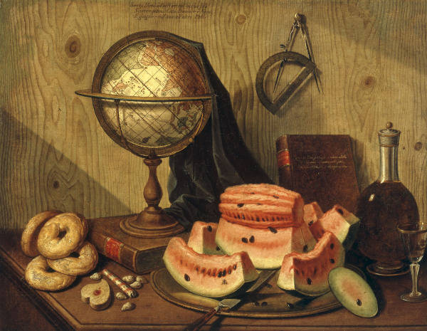 S.Lazzari / Still-Life w.Watermelon /C18 de Sebastiano Lazzari