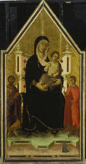 Madonna con el niño y San Bartolomeo