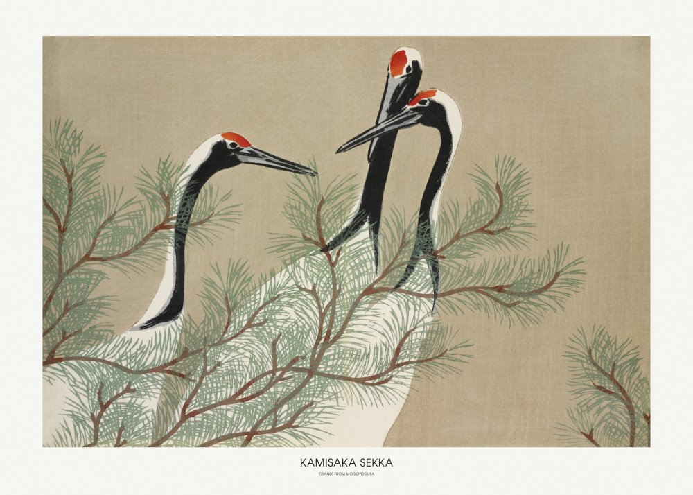 Cranes From Momoyogusa de Kamisaka Sekka