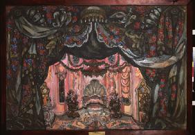 Stage design for the theatre play The Marriage of Figaro by P. de Beaumarchais