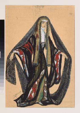 Costume design for the theatre play Triumph of the States by A. Bobrishchev-Pushkin