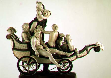 Chariot with Silenus, ivory sculpture, Munich de Simon Troger