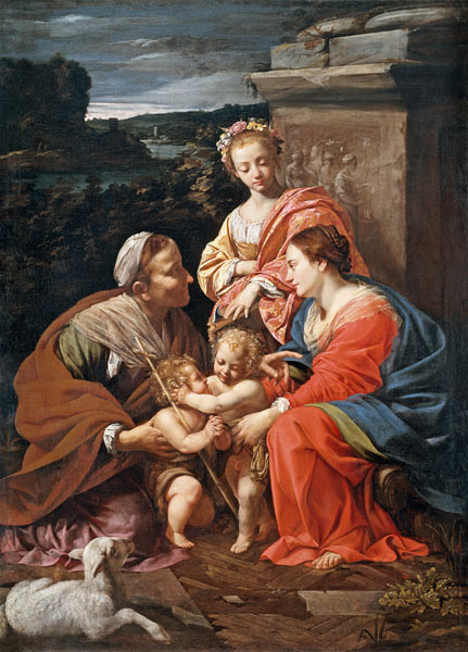 Virgin and child with John the Baptist as a Boy, Saint Elizabeth and Saint Catherine de Simon Vouet