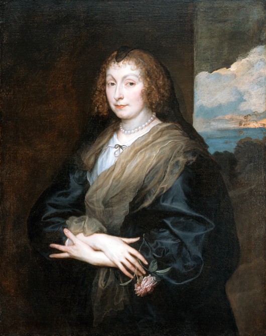 Portrait of a Woman with a Rose de Sir Anthonis van Dyck