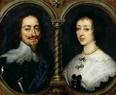 Charles I of England (1600-49) and Queen Henrietta Maria (1609-69) (oil on canvas) de Sir Anthony van Dyck