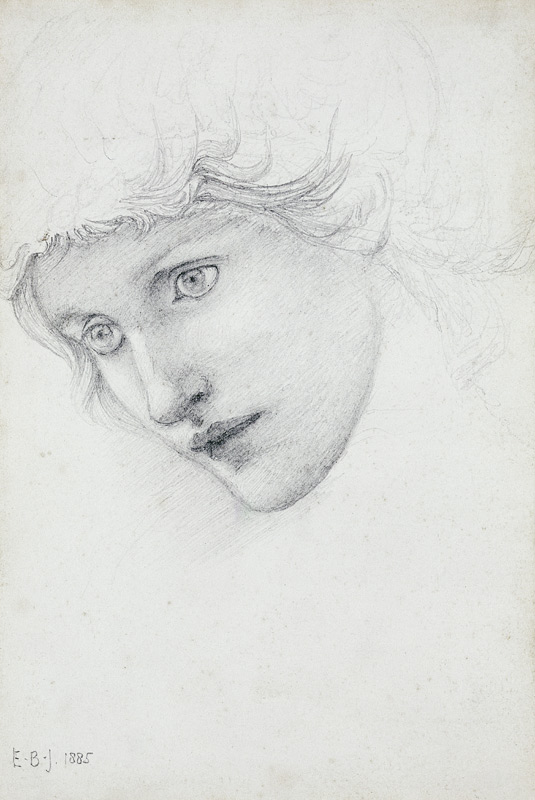 Study for the Head of a Mermaid de Sir Edward Burne-Jones