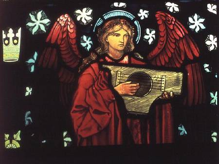 Detail of the Angel Musician, made by William Morris and Co. de Sir Edward Burne-Jones