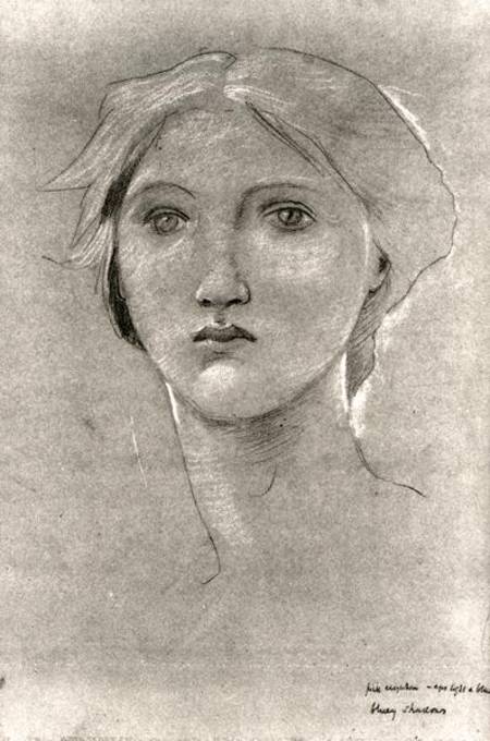 Head of a Girl de Sir Edward Burne-Jones