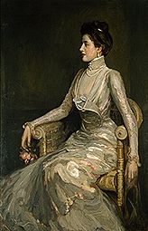 Lady with pearl jewellery de Sir John Lavery