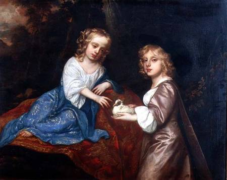 Double Portrait of Viscount Ascott and the Countess of Chesterfield as Children de Sir Peter Lely