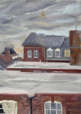 Guinness Trust Buildings, Fulham Palace Road (oil pastel on paper) 