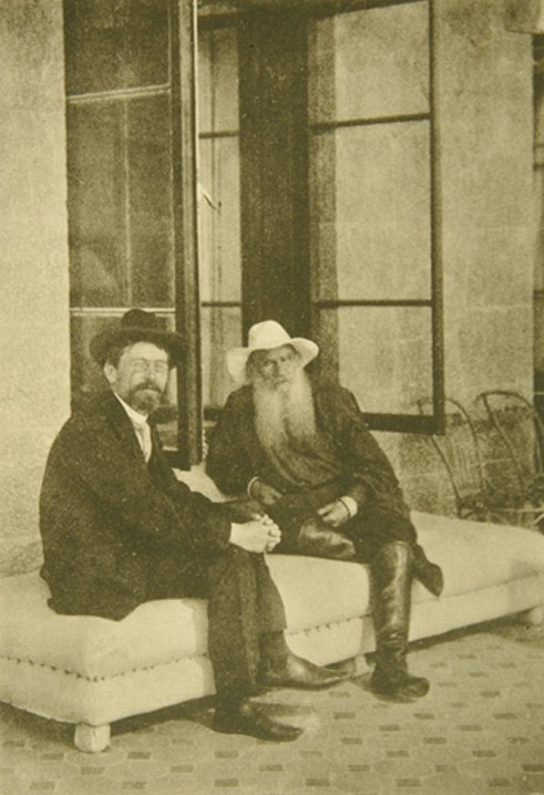 Leo Tolstoy and the Author Anton Chekhov in Gaspra de Sophia Andreevna Tolstaya