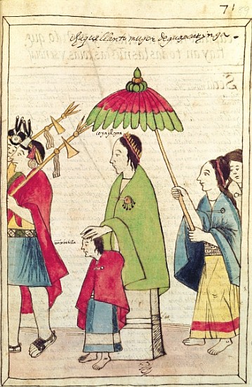 Illustration of an Inca Queen from ''Historia y Genealogia Real de los Reyes Incas del Peru, de sus  de Spanish School