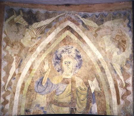 Wall Painting of the Pantocrator from the Caves of Cruz de Maderuelo de Spanish School