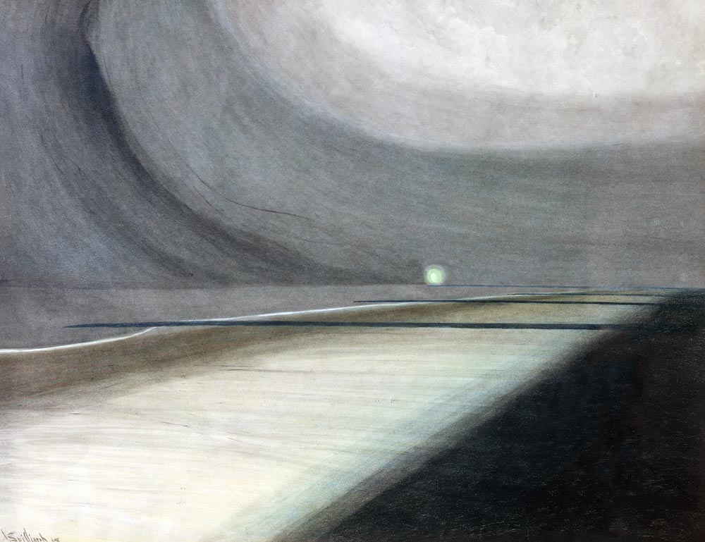 Beach in Moonlight, Seascape with Light de Leon Spilliaert