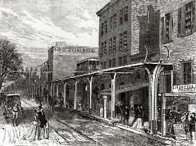 Elevated Railway in Greenwich Street, New York