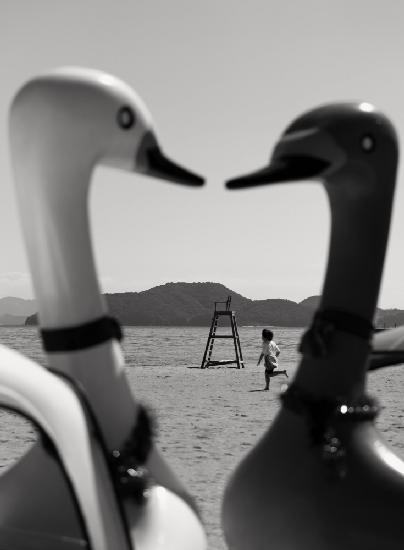 picture frame on the beach_01B&amp;W