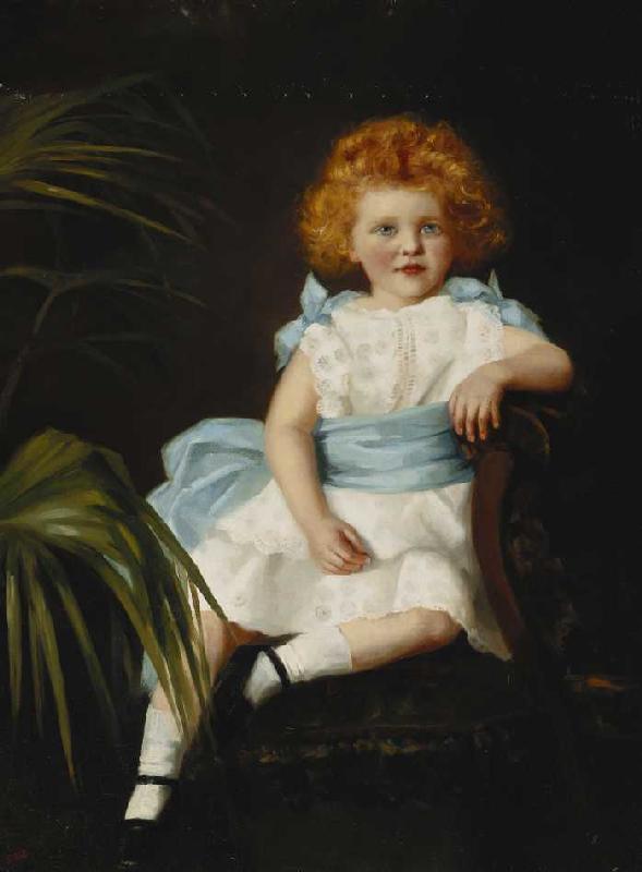 Junges Mädchen mit blauer Schärpe. de Sybil M. Dowie