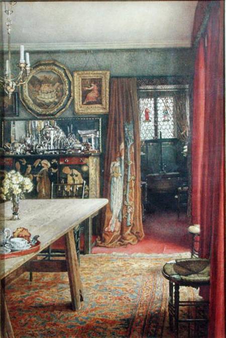 Interior view of The Grange, North End Road, Fulham home to Edward Burne-Jones (1833-98)  on de T. M. Rook