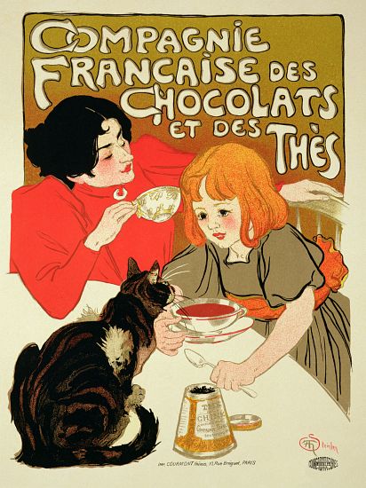 Poster Advertising the French Company of Chocolate and Tea de Théophile-Alexandre Steinlen