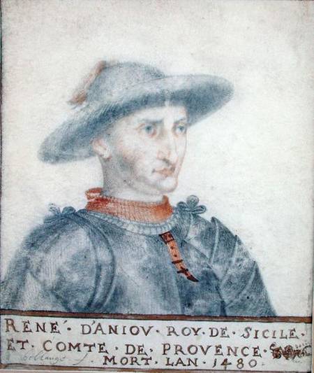 Portrait of Rene I (1409-80) Duke of Anjou de Thierry Bellange